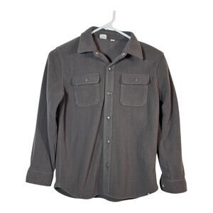 Gap Factory Kids Cozy Fleece Grey Shirt Jacket, Size Large